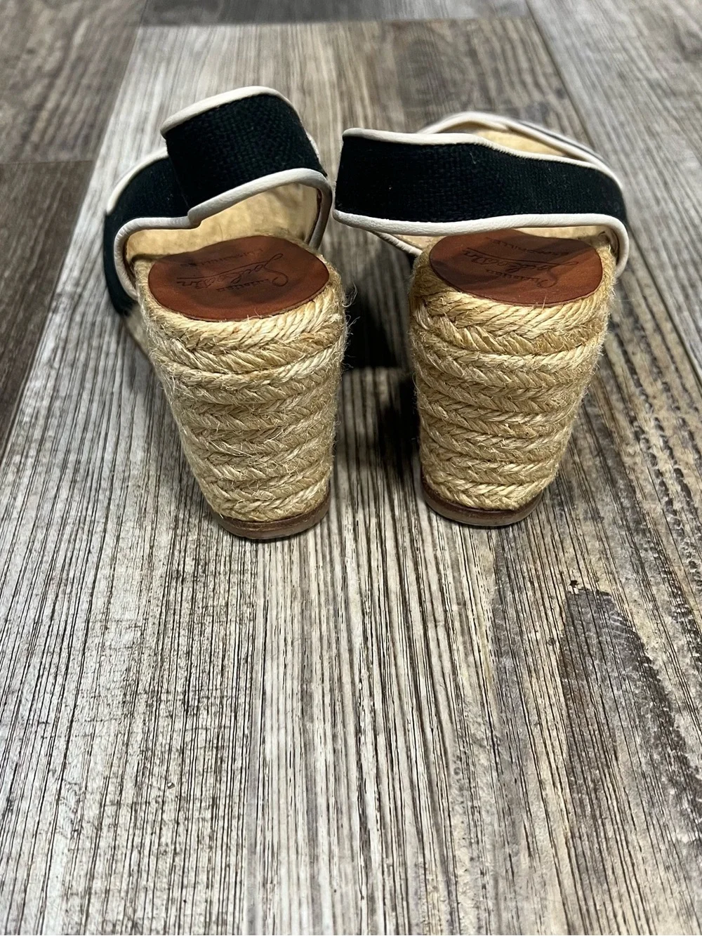 Christian Louboutin Black Espadrille Slingback with Cream Trim